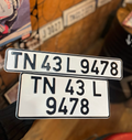 Custom sized SPEED X Number Plates
