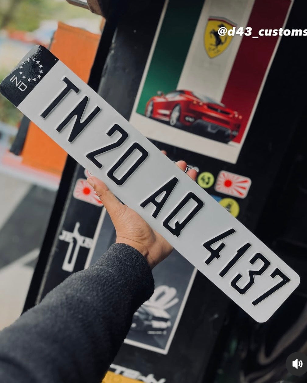 Customised Car Classic Number Plates with IND