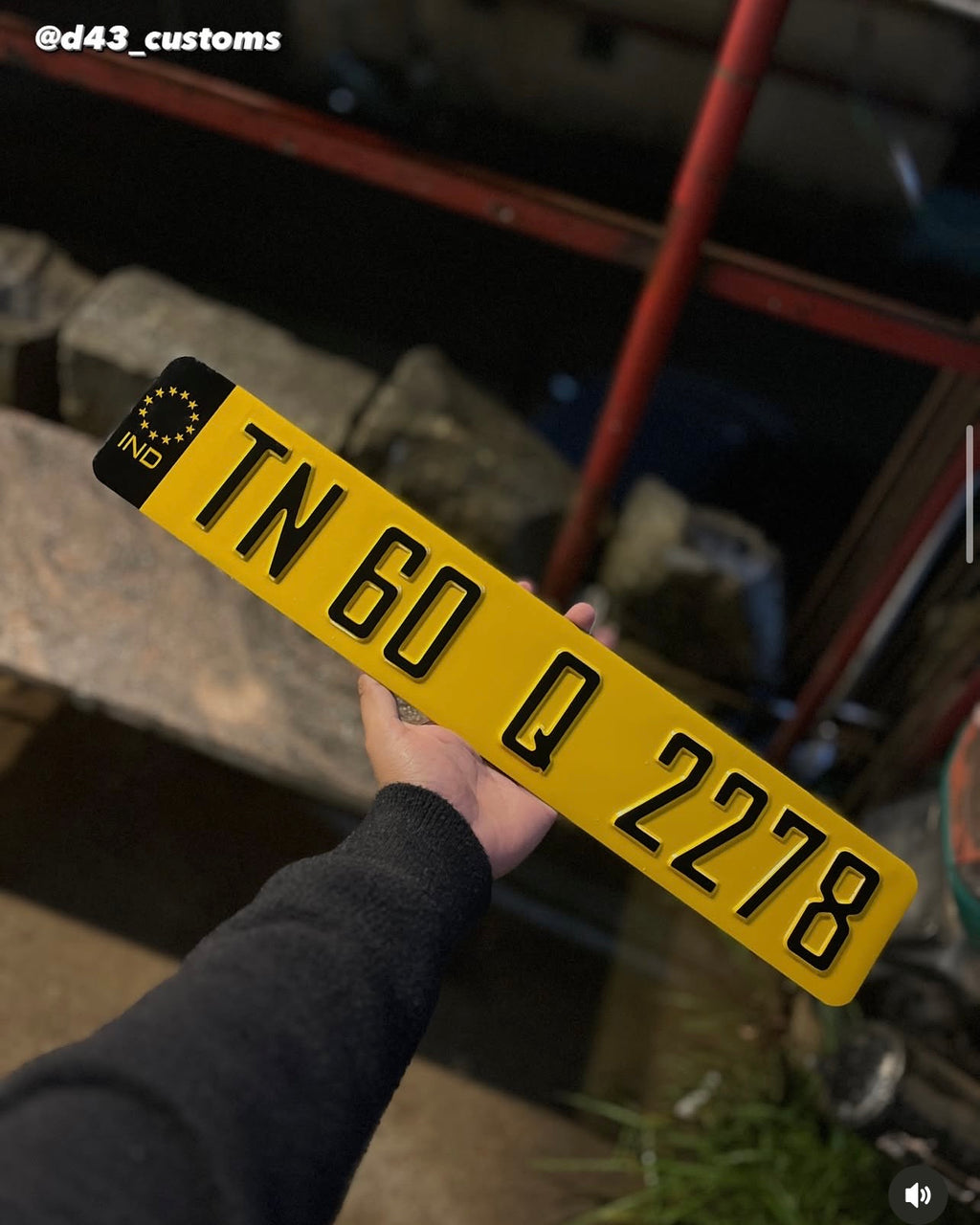 Customised Car Classic Number Plates with IND